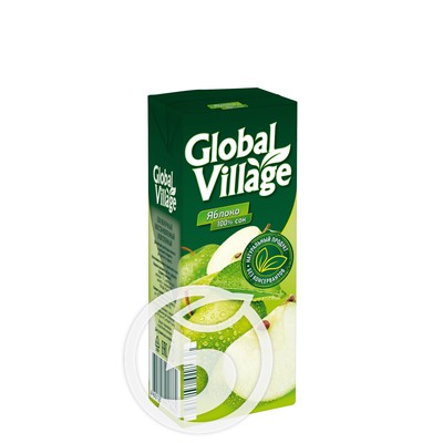 Сок "Global Village" яблочный 0,2л по акции в Пятерочке