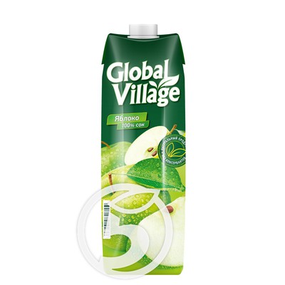 Сок "Global Village" яблочный 0,95л по акции в Пятерочке