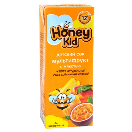 Сок Honey Kid, мультифрукт, 200 мл