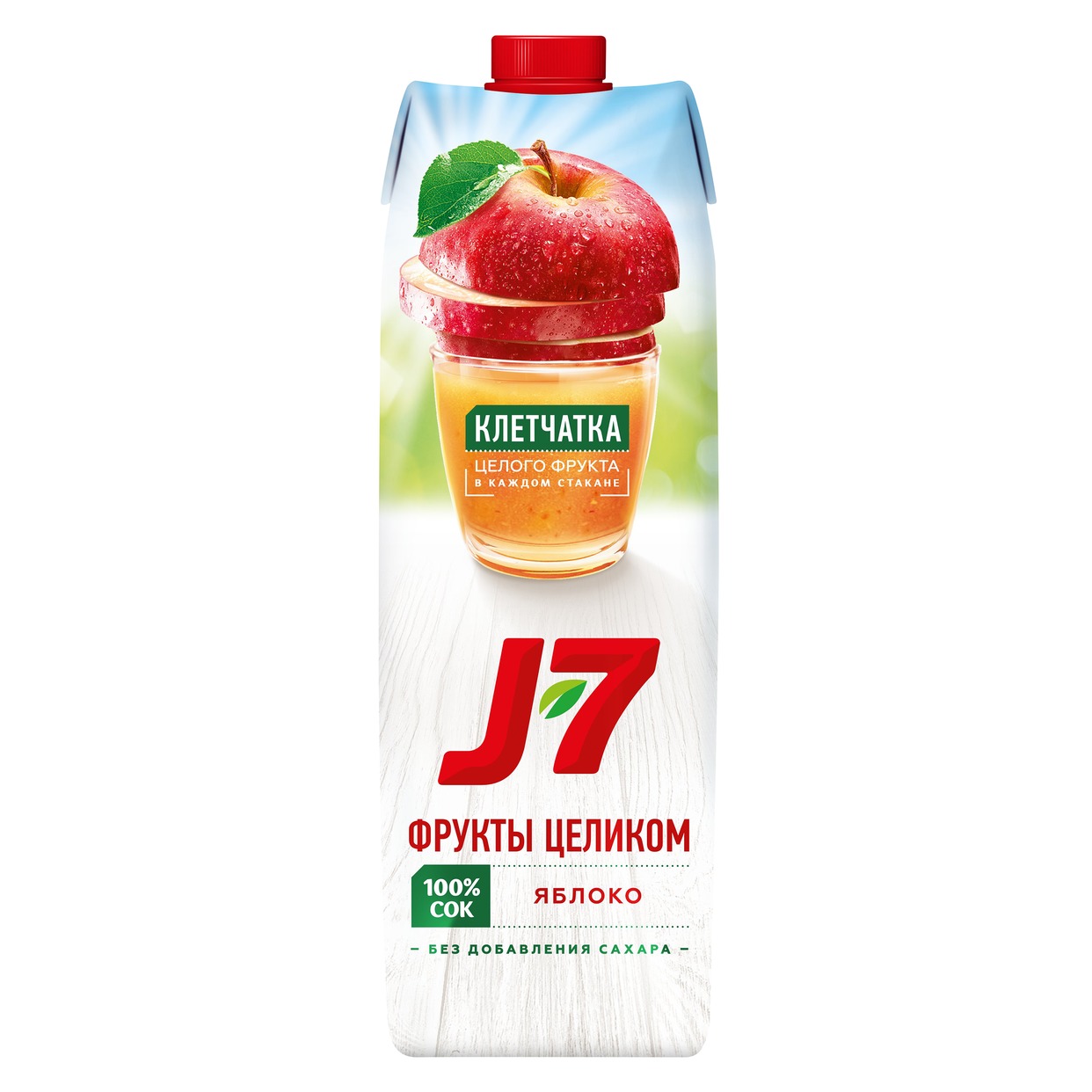Сок J7 из яблок с мякотью для детского питания 0.97л. по акции в Пятерочке