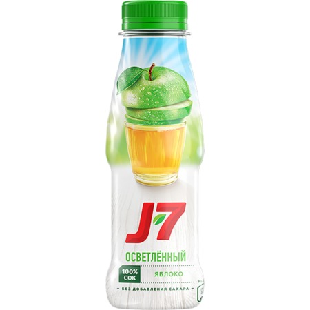 Сок яблочный осветленный для детского питания "J7" 0,3 л. по акции в Пятерочке
