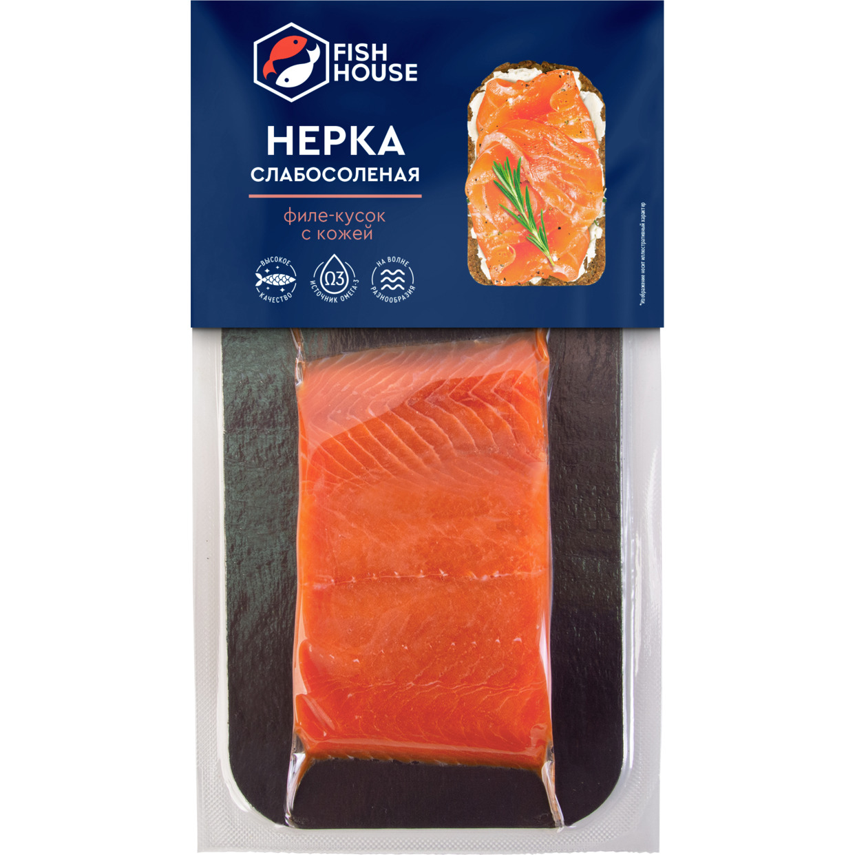 Соленая пищевая рыбная продукция нерка филе-кусок слабосоленая 150г по акции в Пятерочке