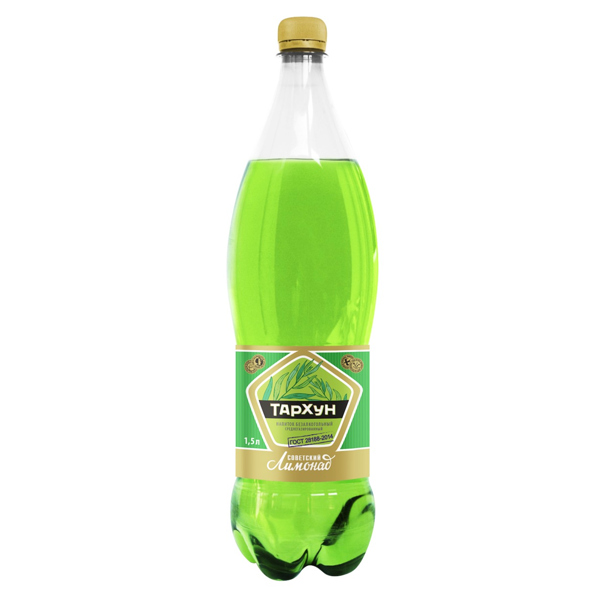 Среднегазированный безалкогольный напиток «Любимый Тархун» 1,5л, ПЭТ