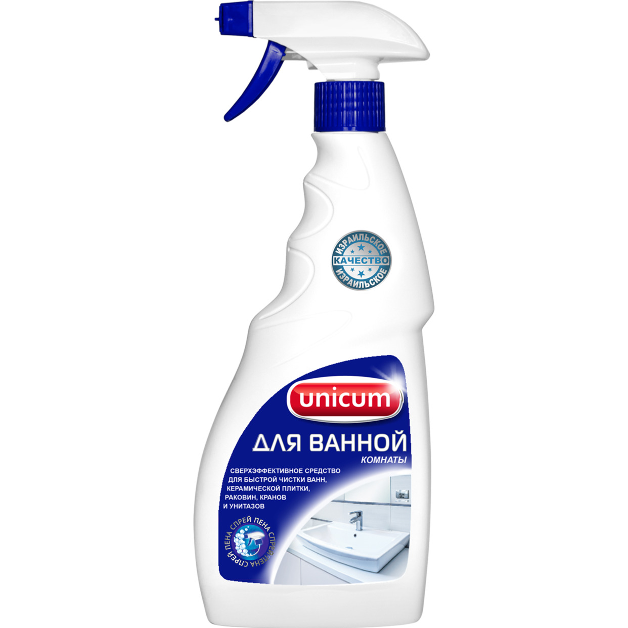 Акция в Пятерочке на Средство для чистки ванной комнаты Unicum 500 мл