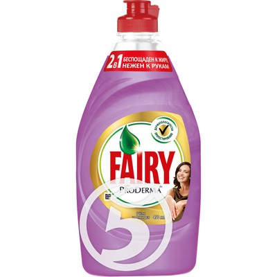 Средство для мытья посуды "Fairy" ProDerma Шелк и Орхидея 450мл по акции в Пятерочке
