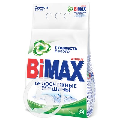 Стиральный порошок "Bimax" Белоснежные Вершины автомат 3кг по акции в Пятерочке