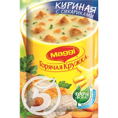 Суп "Maggi" Горячая Кружка куриный с сухариками 19г