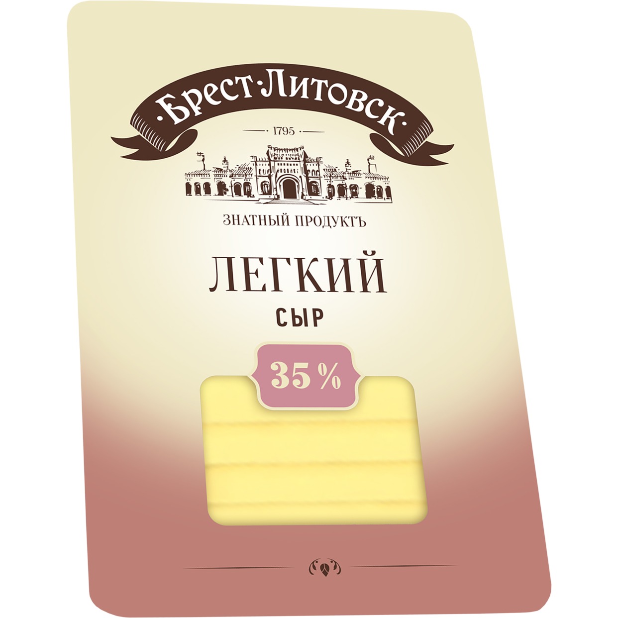 Сыр Брест-Литовский легкий 35% 150г по акции в Пятерочке
