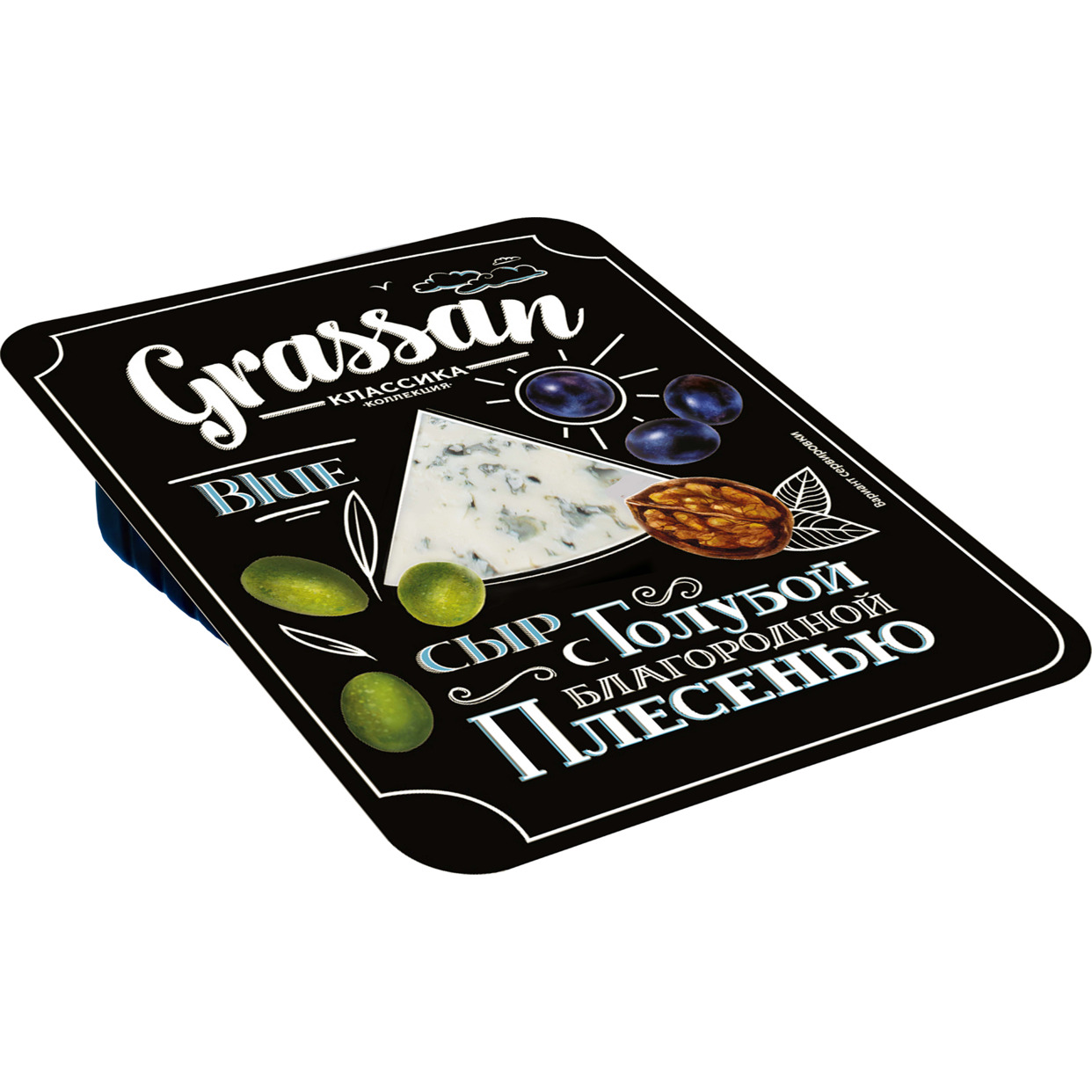 Сыр Grassan с голубой благородной плесенью 50% 100г