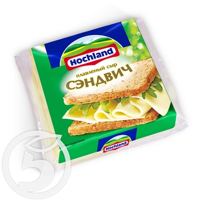 Сыр "Hochland" плавленый Сэндвич 45% 150г по акции в Пятерочке