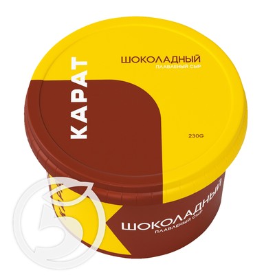 Сыр "Карат" плавленый Шоколадный 30% 230г по акции в Пятерочке