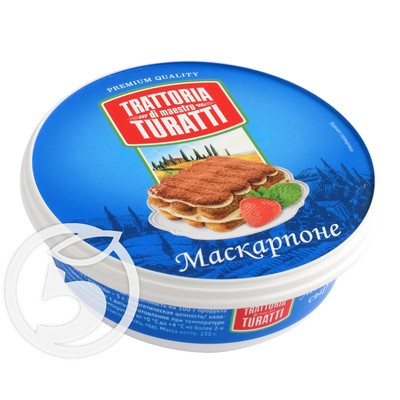 Сыр "Turatti" Mascarpone 80% 250г по акции в Пятерочке