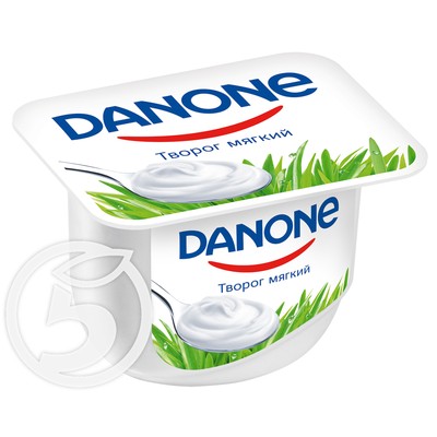 Творог "Danone" мягкий 5% 170г по акции в Пятерочке