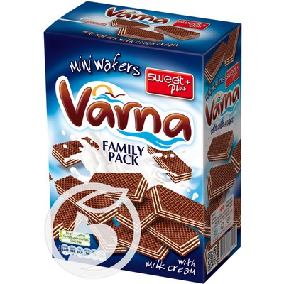 Вафли "Sweet Plus+" Varna Мини с молочным кремом 280г