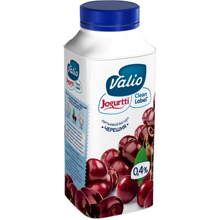 VALIO Йогурт питьевой с черешн.0,4% 330г по акции в Пятерочке