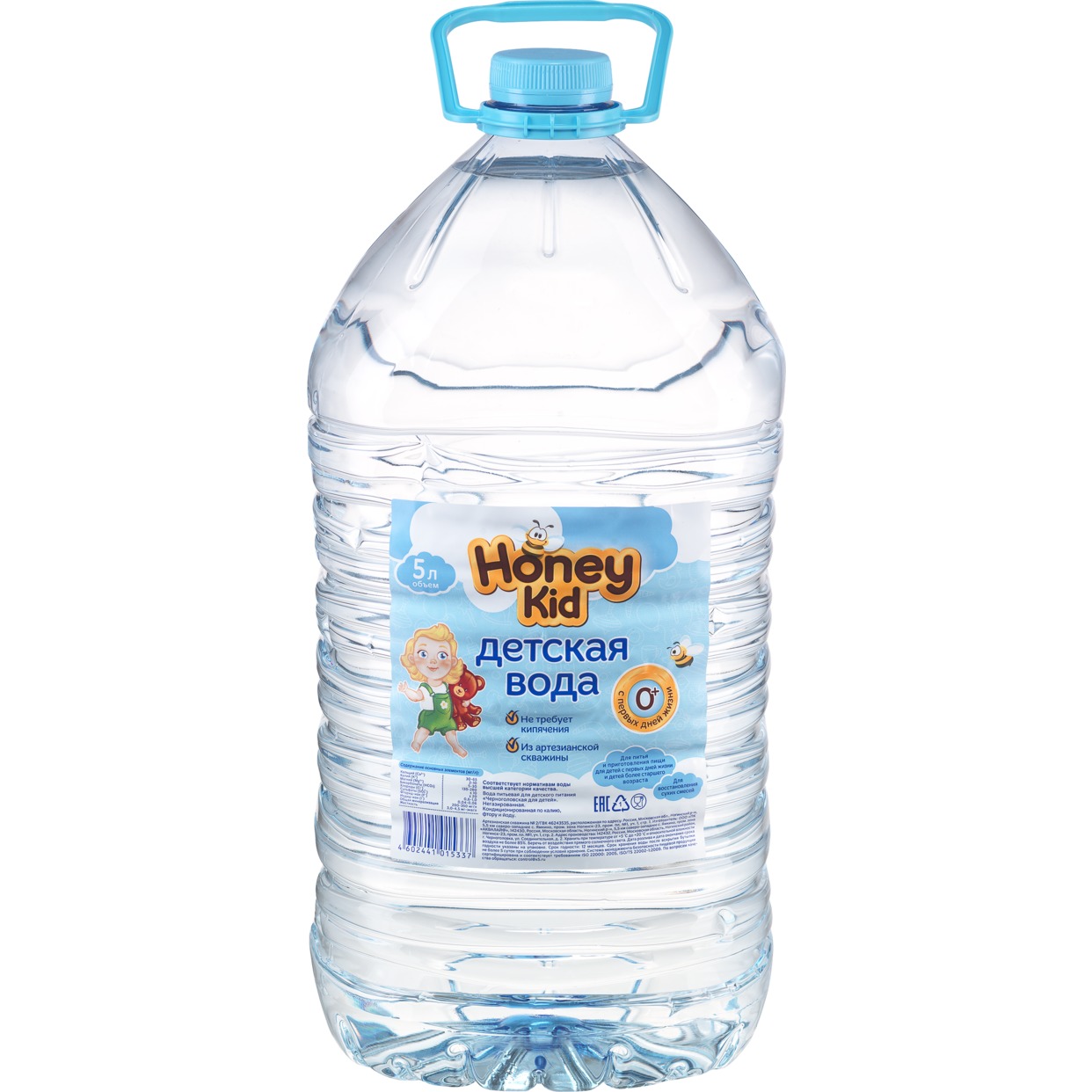 Вода Honey kid, Черноголовская, питьевая, 5 л