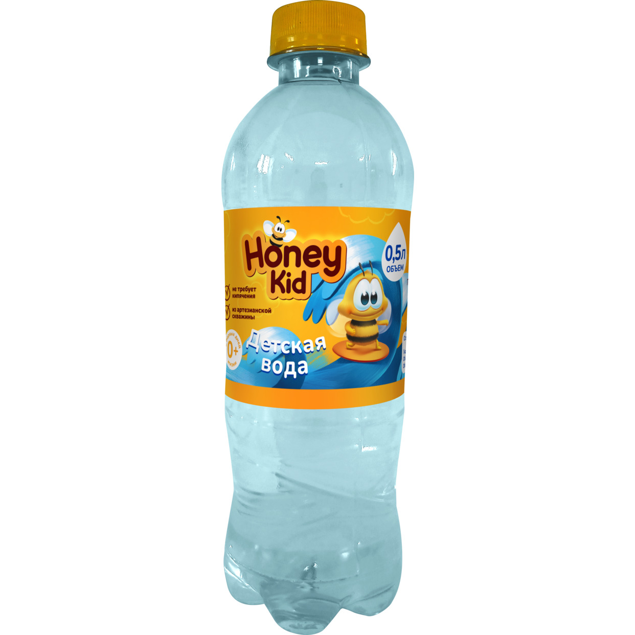 Вода питьевая для детского питания "Для детей" негазированная. ТМ "HONEY KID". Объемом 0,5 литра