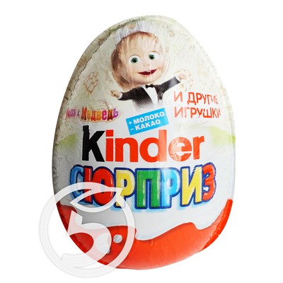 Яйцо "Kinder" Сюрприз молочный шоколад+игрушка 60г по акции в Пятерочке