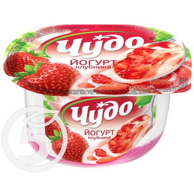 Йогурт "Чудо" клубника 2,5% 125г по акции в Пятерочке