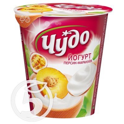 Йогурт "Чудо" персик-маракуйя 2,5% 290г