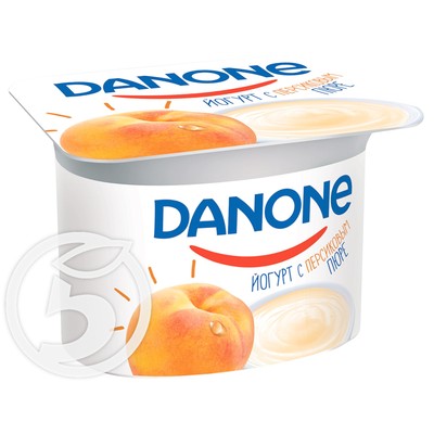 Йогурт "Danone" Персик 2.9% 110г по акции в Пятерочке