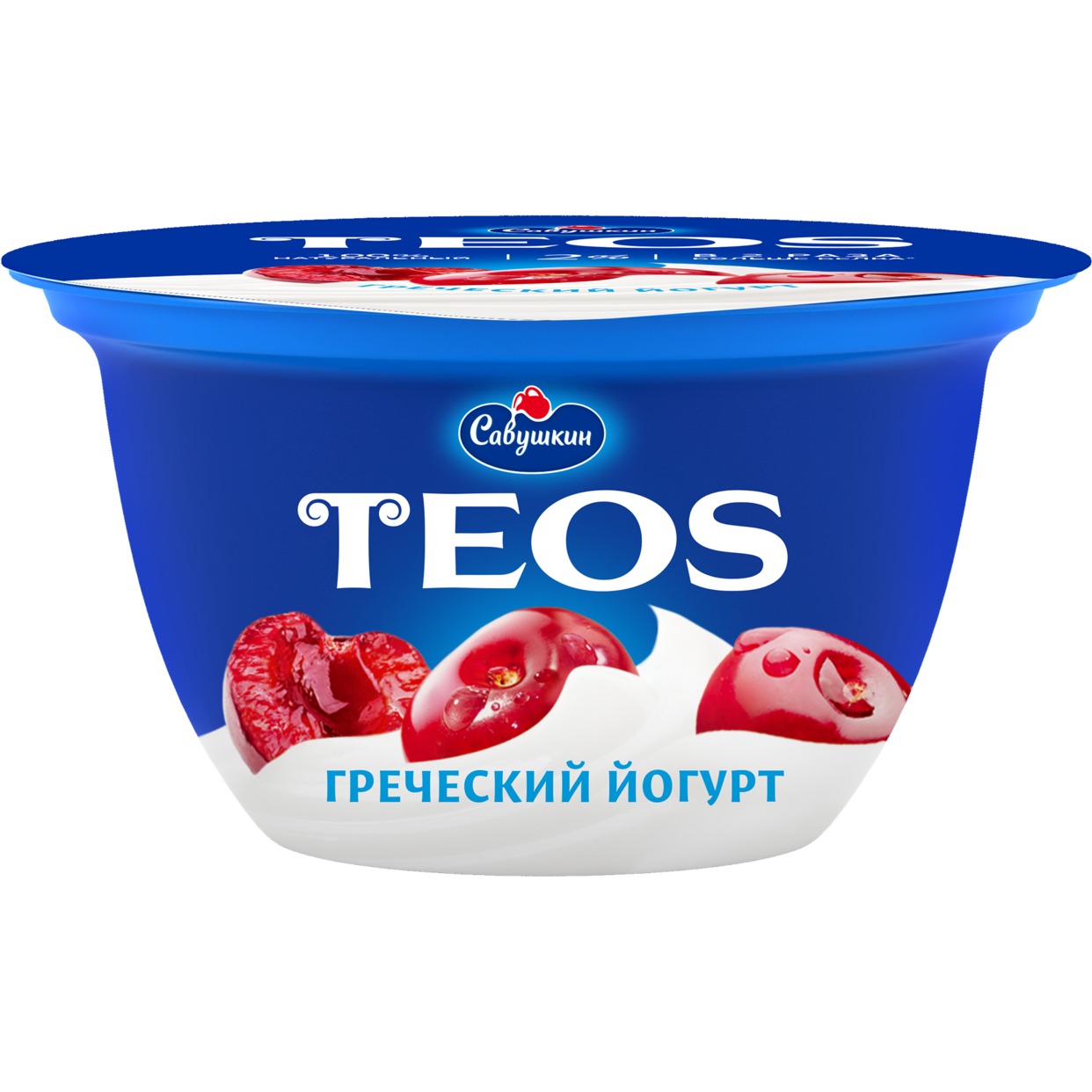 Йогурт "Греческий"массовой долей жира 2,0% с фруктовым наполнителем "вишня", 140 гр.