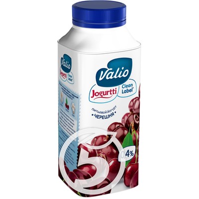 Йогурт "Valio" питьевой С черешней 0,4% 330г