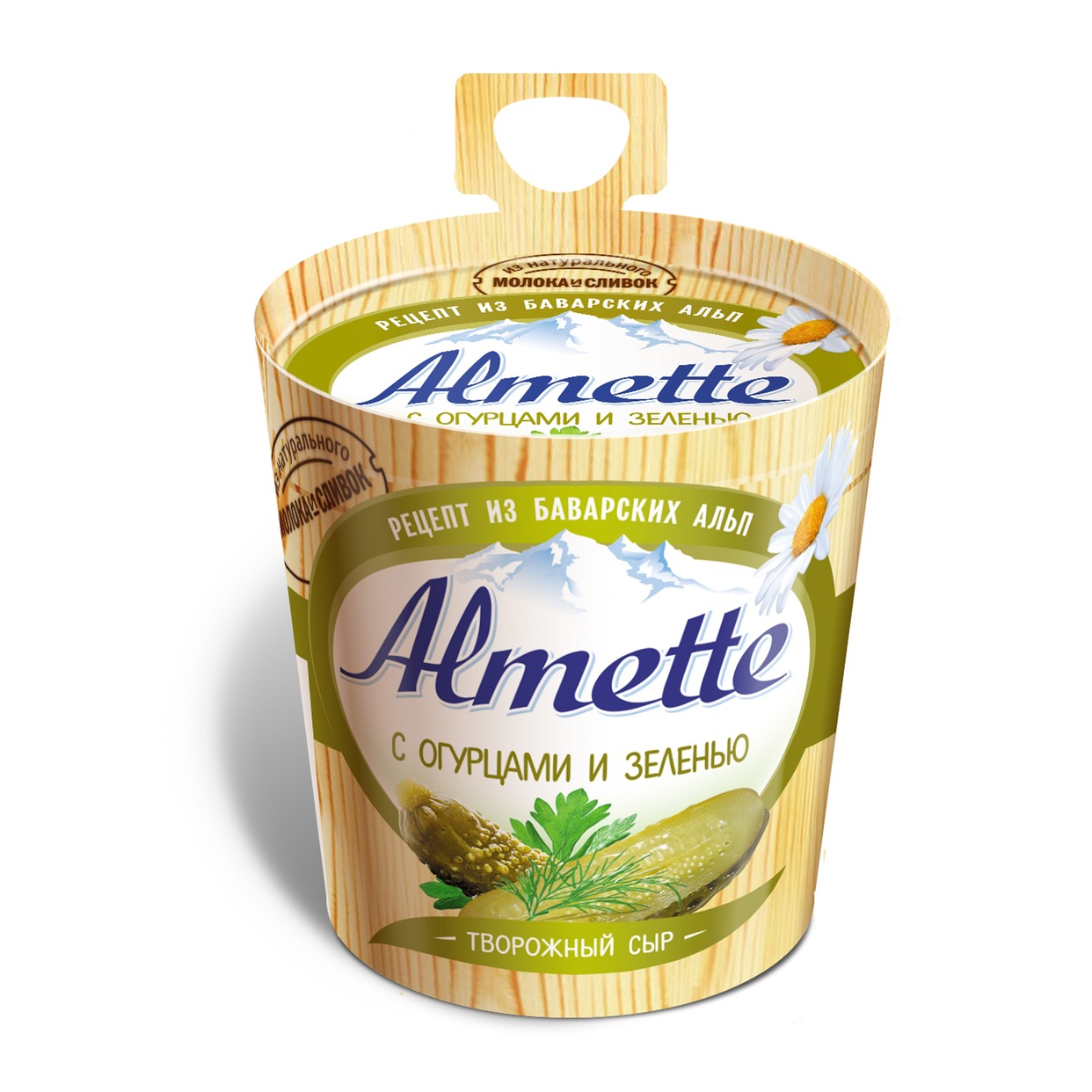 Сыр творожный Almette с огурцами и зеленью 60% 150г по акции в Пятерочке